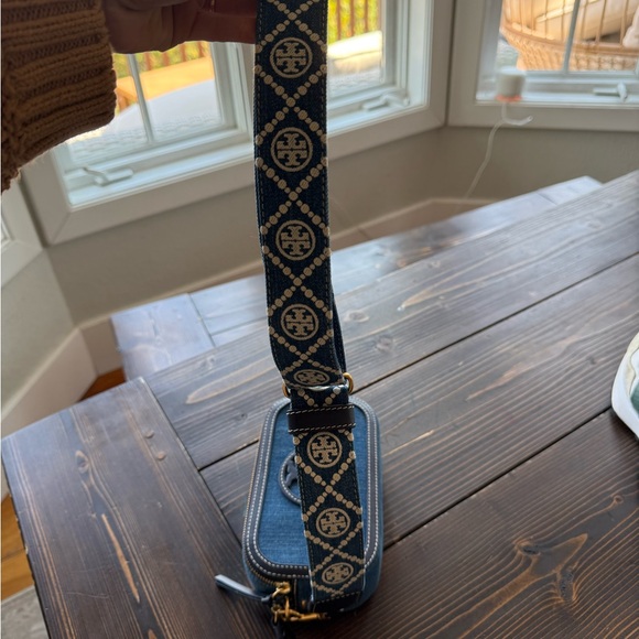 Tory Burch Blue Denim Mini Crossbody - Picture 8 of 11